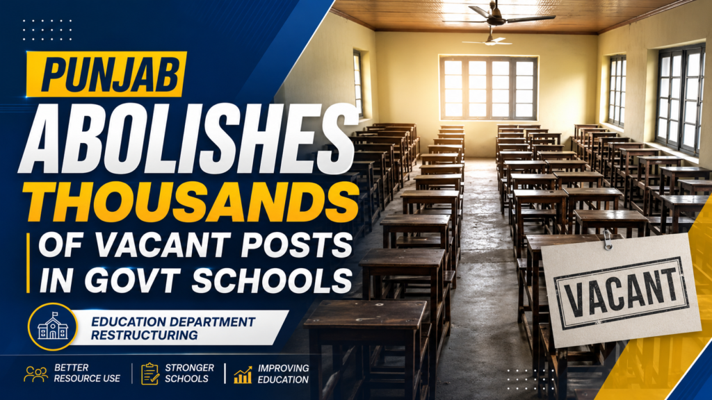 Punjab Abolishes 1,207 Vacant Non-Teaching Posts in Lahore Government Schools