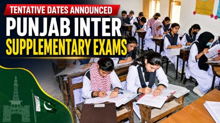 Punjab Intermediate Supplementary Exams 2026 Tentative Dates Announced