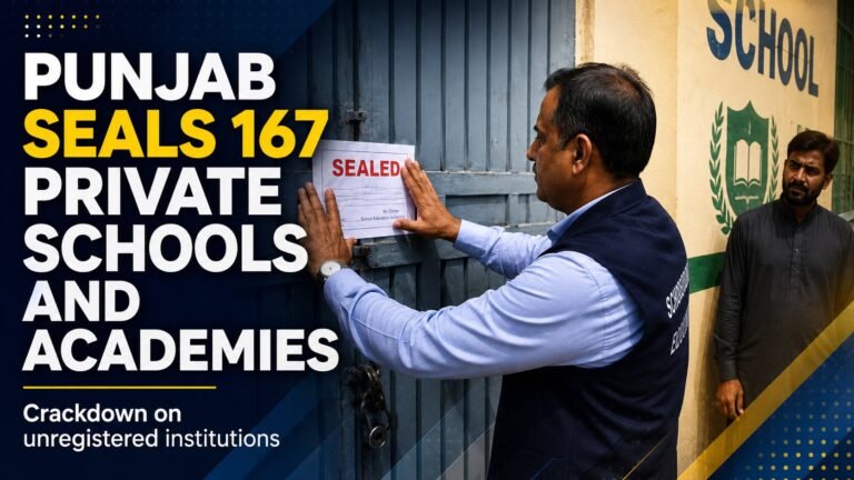 Punjab Seals 167 Private Schools and Academies Over Structural Safety Concerns