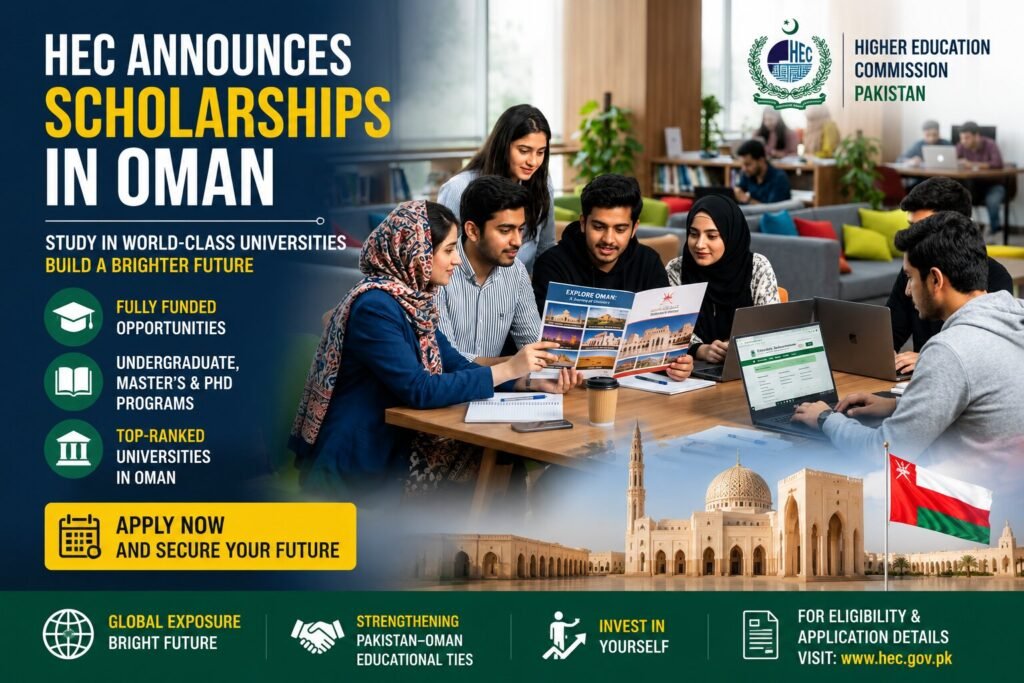 HEC Omani Scholarship Program 2026-27 for undergraduate studies in Oman
