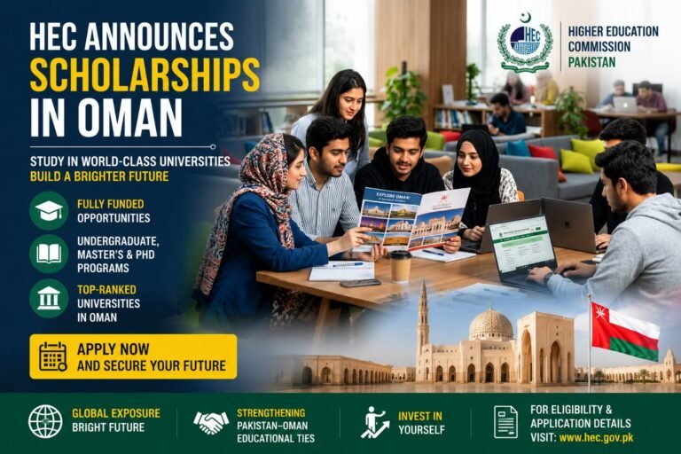 HEC Omani Scholarship Program 2026-27 for undergraduate studies in Oman